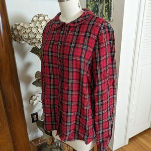 Son de Flor Classic Shirt in Red Tartan Plaid